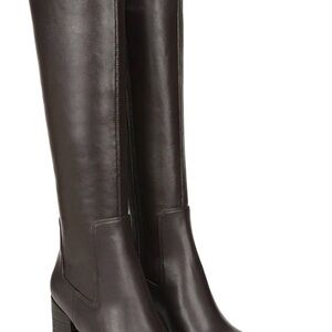 Vionic Elegant Brown Knee-High vegan faux Leather Boots water repellent
